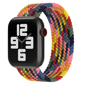 Piili Apple Watch Hasır Band Kamuflaj 42/44/45 mm Kırmızı