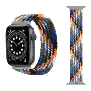 Piili Apple Watch Hasır Band Kamuflaj 42/44/45 mm Mavi