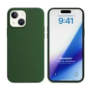 Gaappy Soft Serisi Apple iPhone 15 Lansman Silikon Kılıf Koyu Yeşil