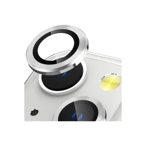 Crocus Aluminum Fit Apple iPhone 13 / 13 Mini Kamera Lens Koruyucu Gümüş
