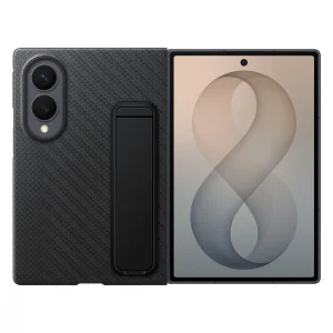 Galaxy Z Fold8 Siyah Standlı Karbon Kılıf