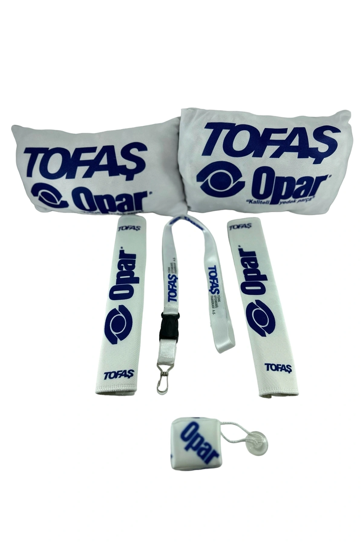 Tofaş Opar Oto Konfor Seti (boyun Yastığı, Kemer Pedi, Ayna Ipi, Cam Süsü 6 Parça)