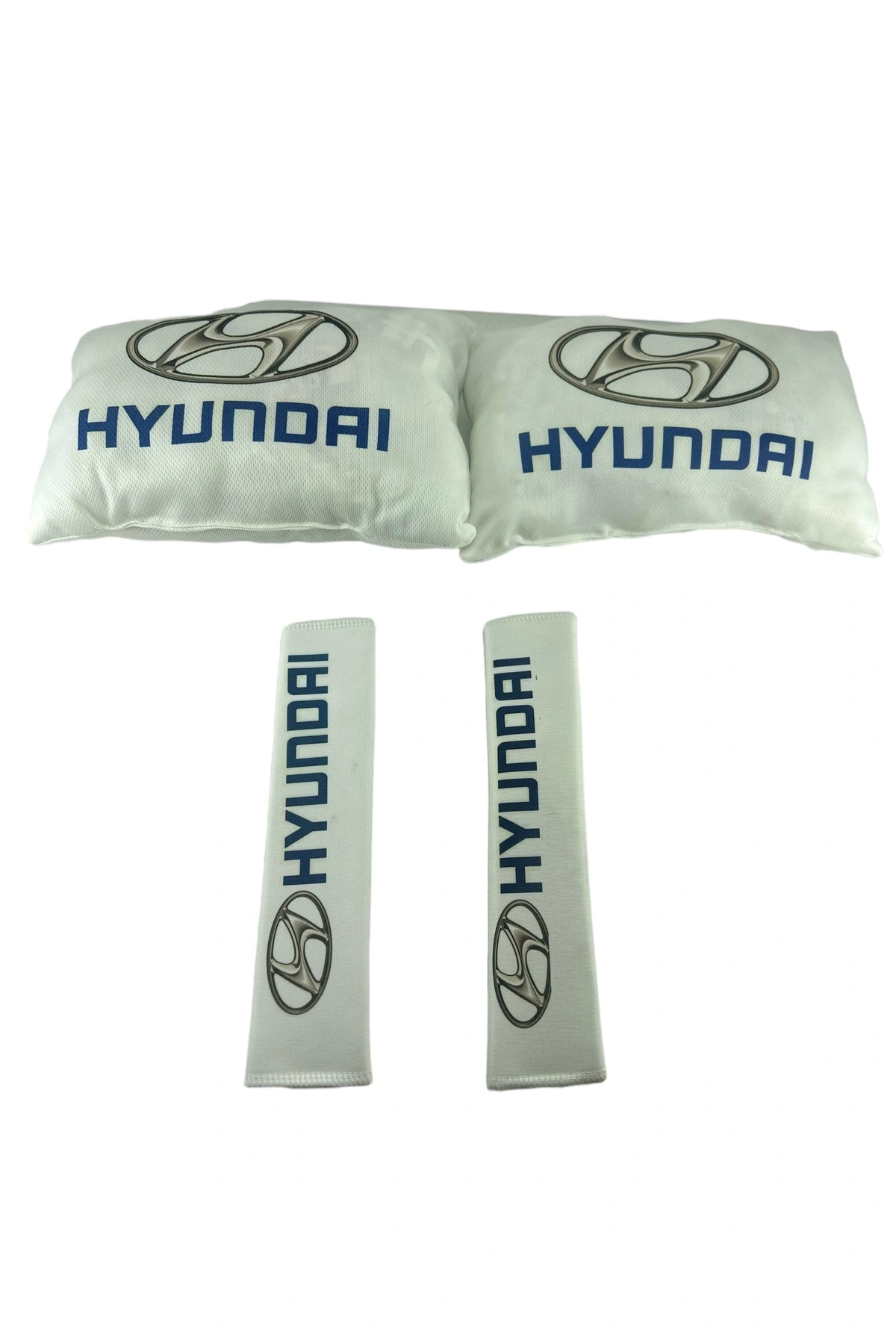 Hyundai Uyumlu Boyun Yastık Kemer Pedi Seti Beyaz