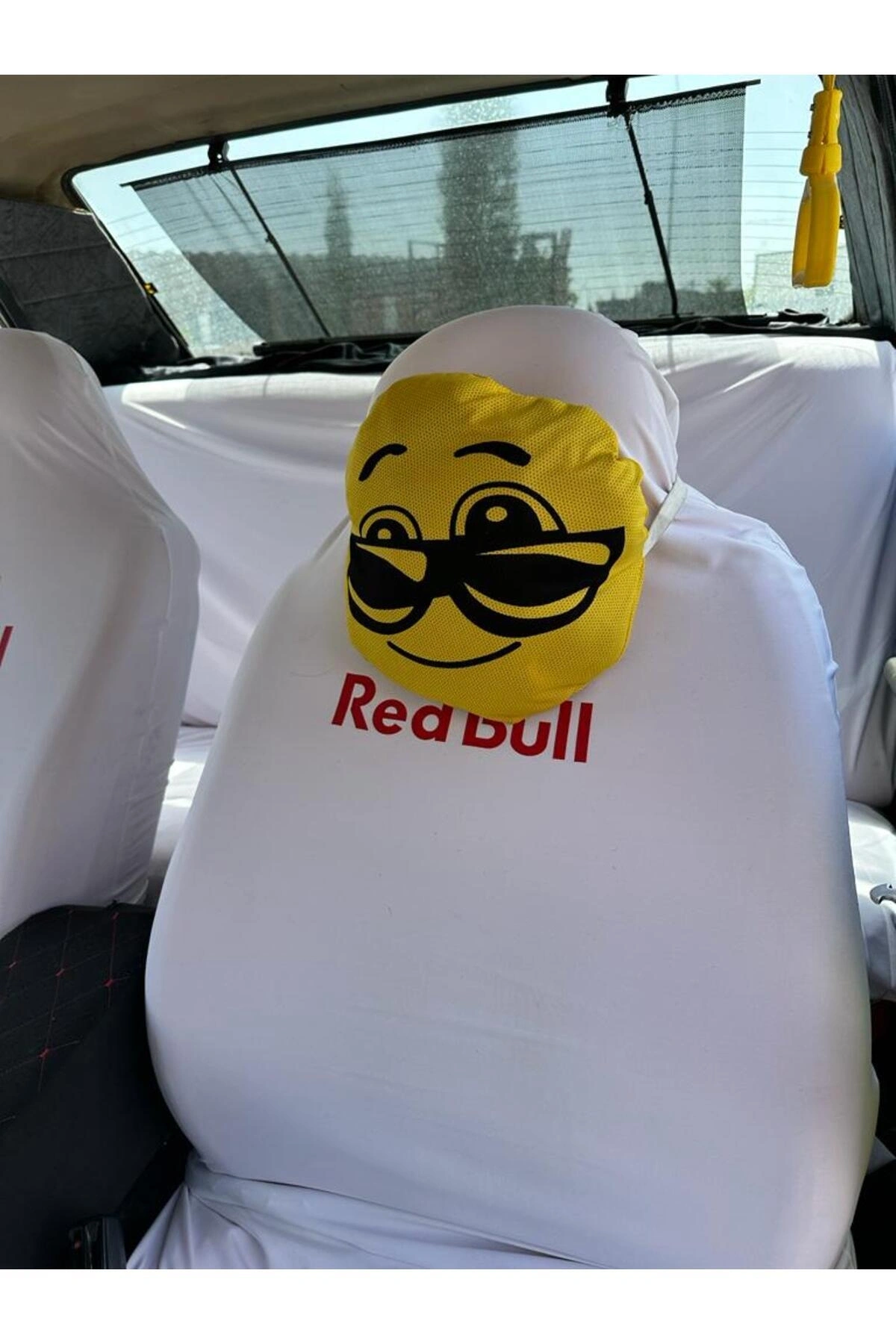 Emoji Oto Boyun Yastığı Gözlük Dört Sarı