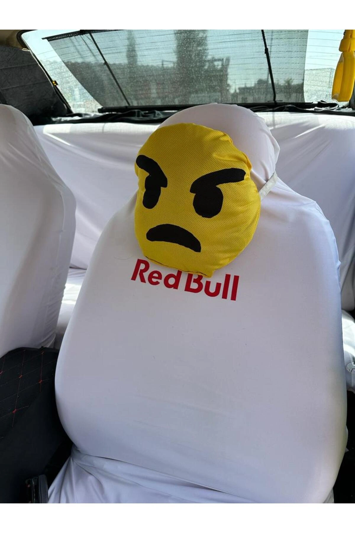 Emoji Oto Boyun Yastığı Kızgın On Sarı