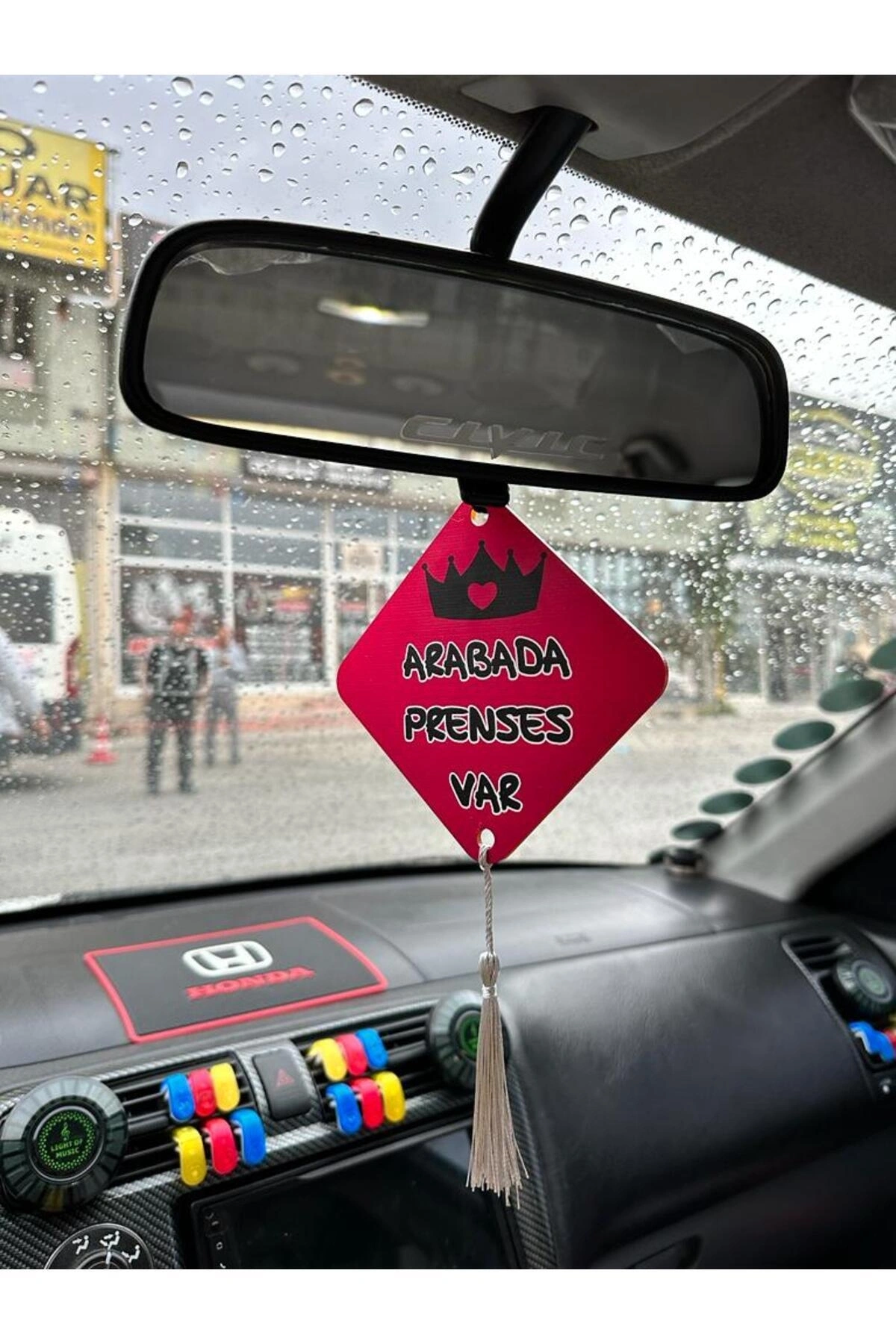 Arabada Prenses Var Dikiz Ayna Süsü Pleksi