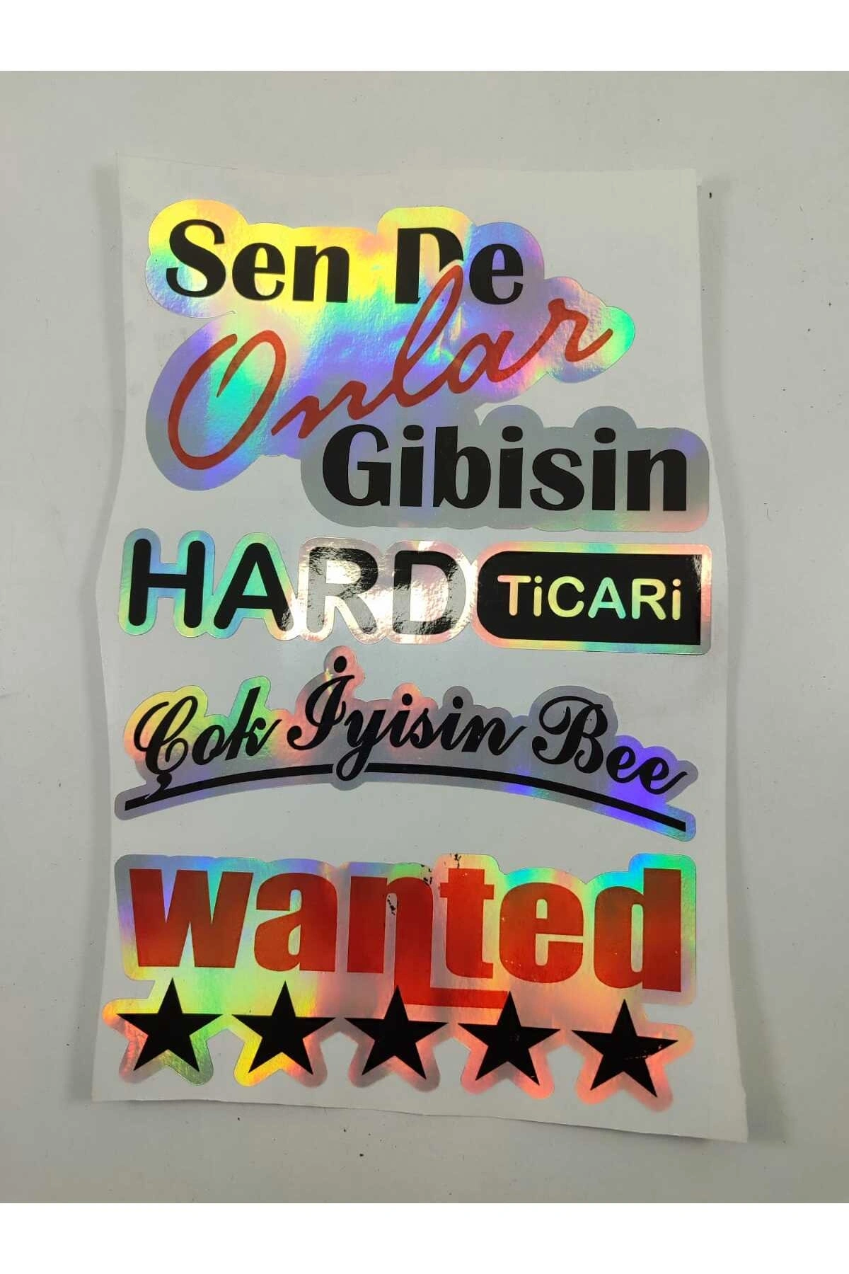 Hologram Arka Cam Sticker Etiket Model 005