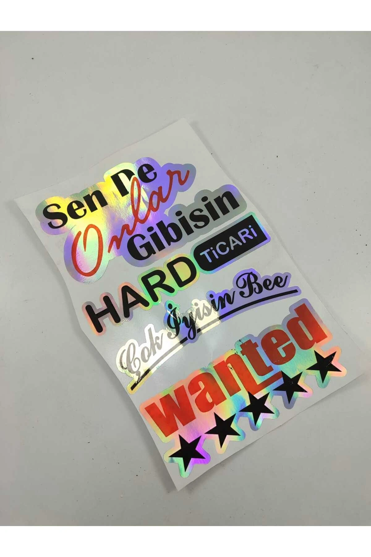 Hologram Arka Cam Sticker Etiket Model 005