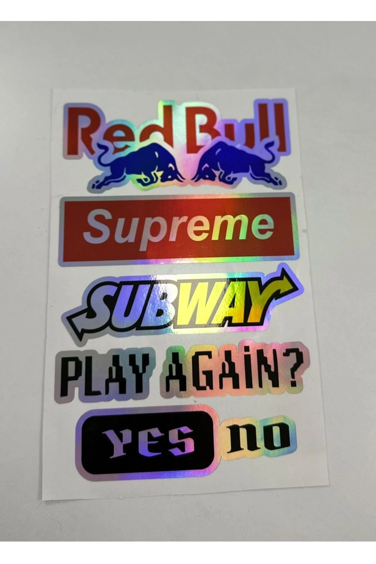 Hologram Arka Cam Sticker Etiket Model 004