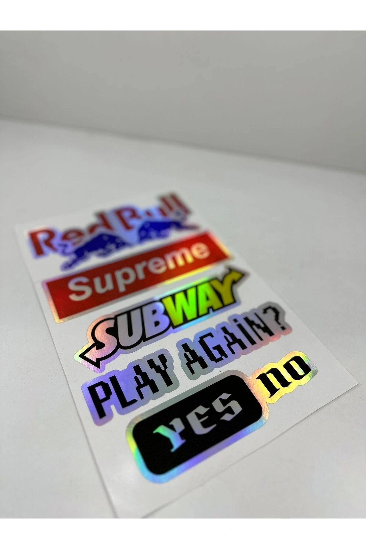 Hologram Arka Cam Sticker Etiket Model 004