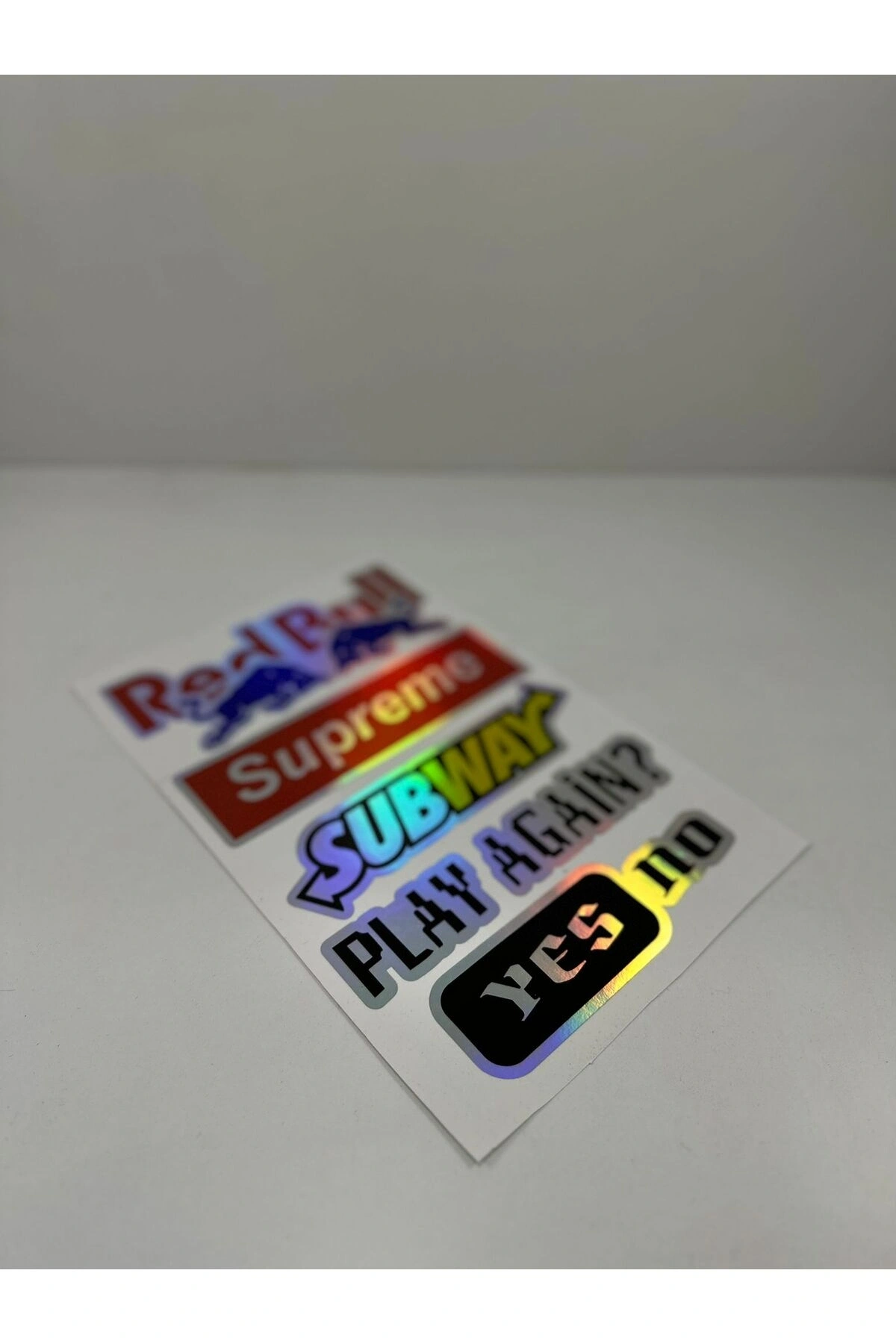 Hologram Arka Cam Sticker Etiket Model 004
