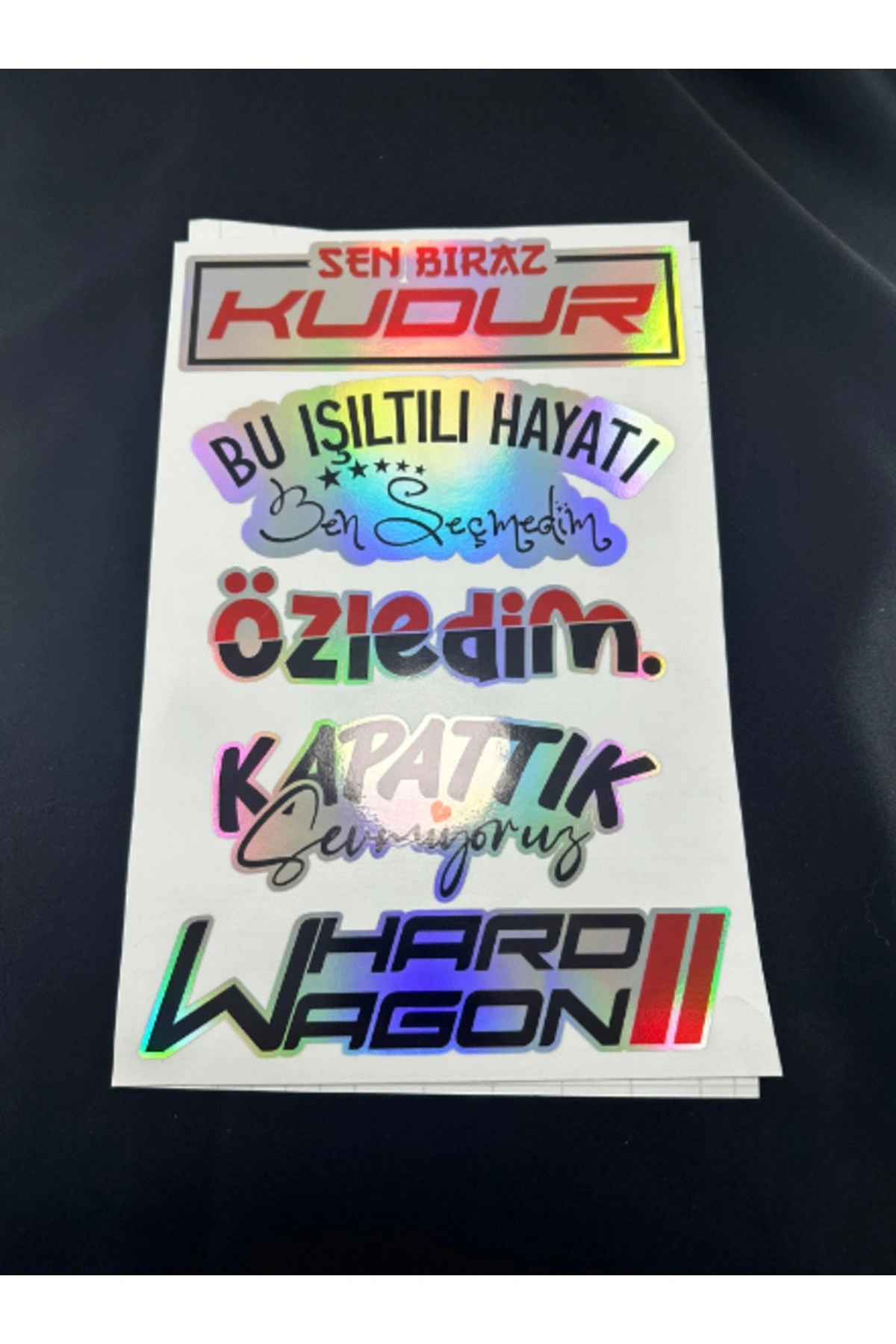 Hologram Arka Cam Sticker Etiket Model 020