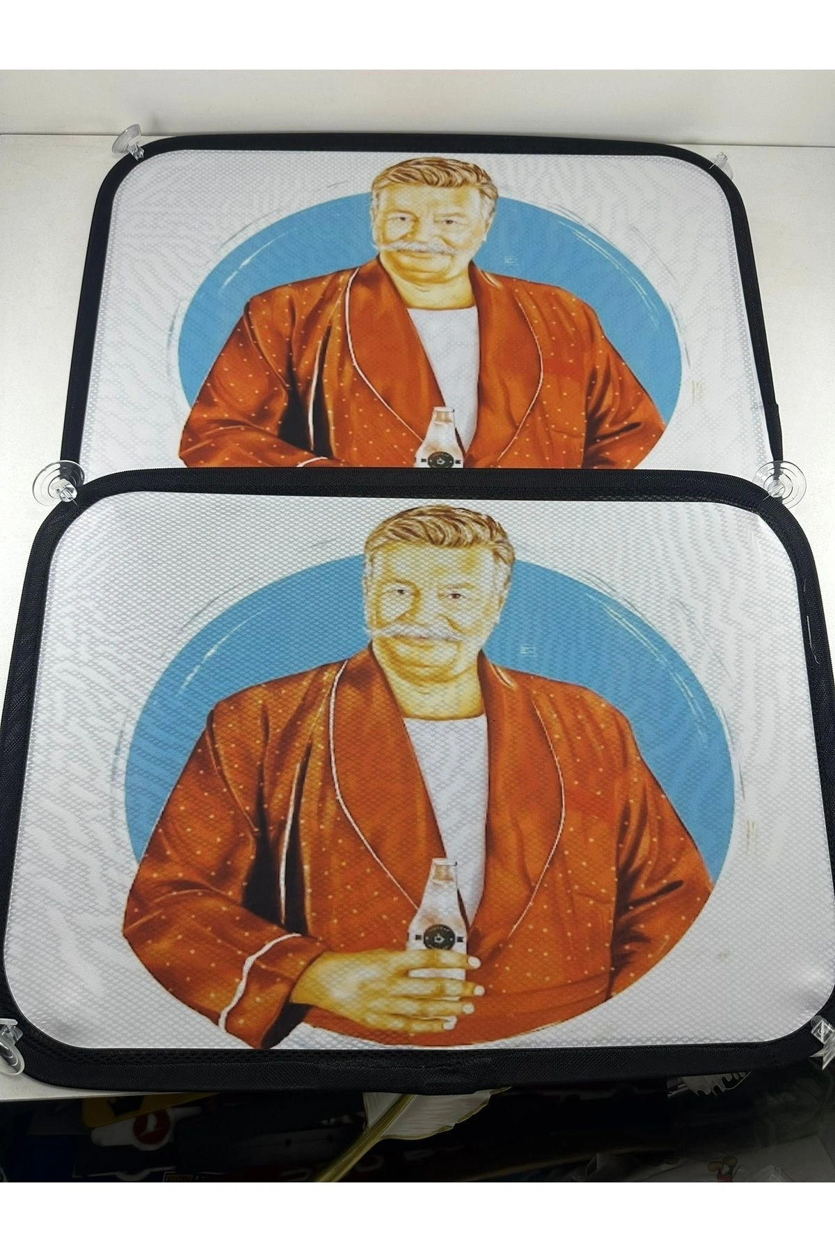 Baskılı Yan Cam Perde Aksesuar ’nuri Alço’ (TÜM OTOLARA UYGUNDUR.)