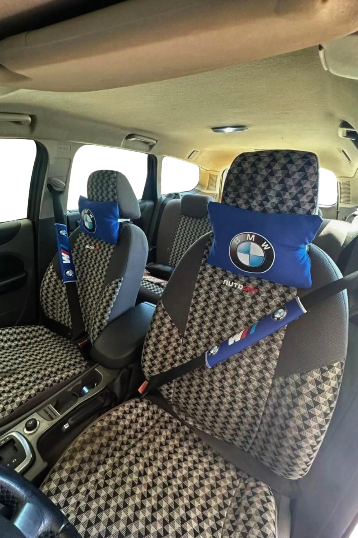 Bmw Boyun Yastığı Emniyet Kemer Pedi Mavi