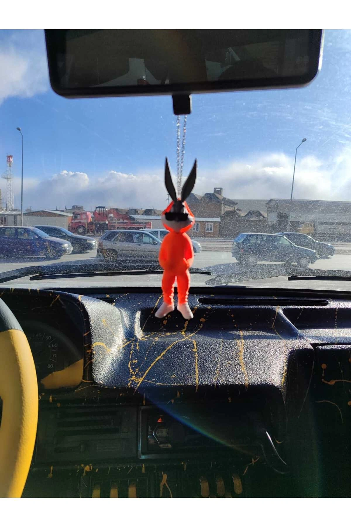 Bugs Bunny Dikiz Ayna Süsü Turuncu