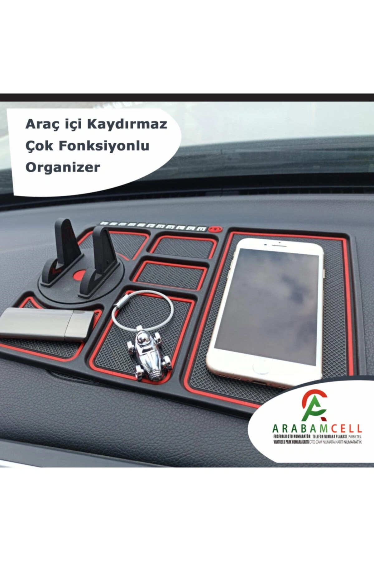 Otomobil, Araç Içi Torpido Kaydırmaz Telefon Tutucu Numaratör Organizeri