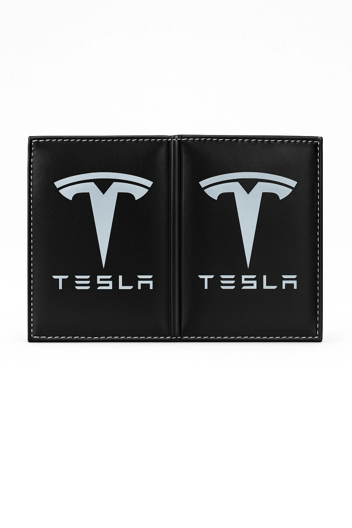 Tesla Logolu Uyumlu  Ruhsat Kabı – Şık Araç Evrak Kabı & Kimlik Kartlık
