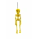 Sarı İskelet Dikiz Ayna Süsü 18 Cm Büyük