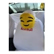 Emoji Oto Boyun Yastığı Gülen Altı Sarı