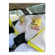 Renault Oto Konfor Seti Sarı Yastık Kemer (Boyun Yastığı, Kemer Pedi, ayna ipi, cam süsü 6 parça)