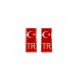 Tr Plaka Sticker 2li - Türkiye Plaka Sticker