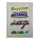 Hologram Arka Cam Sticker Etiket Model 018