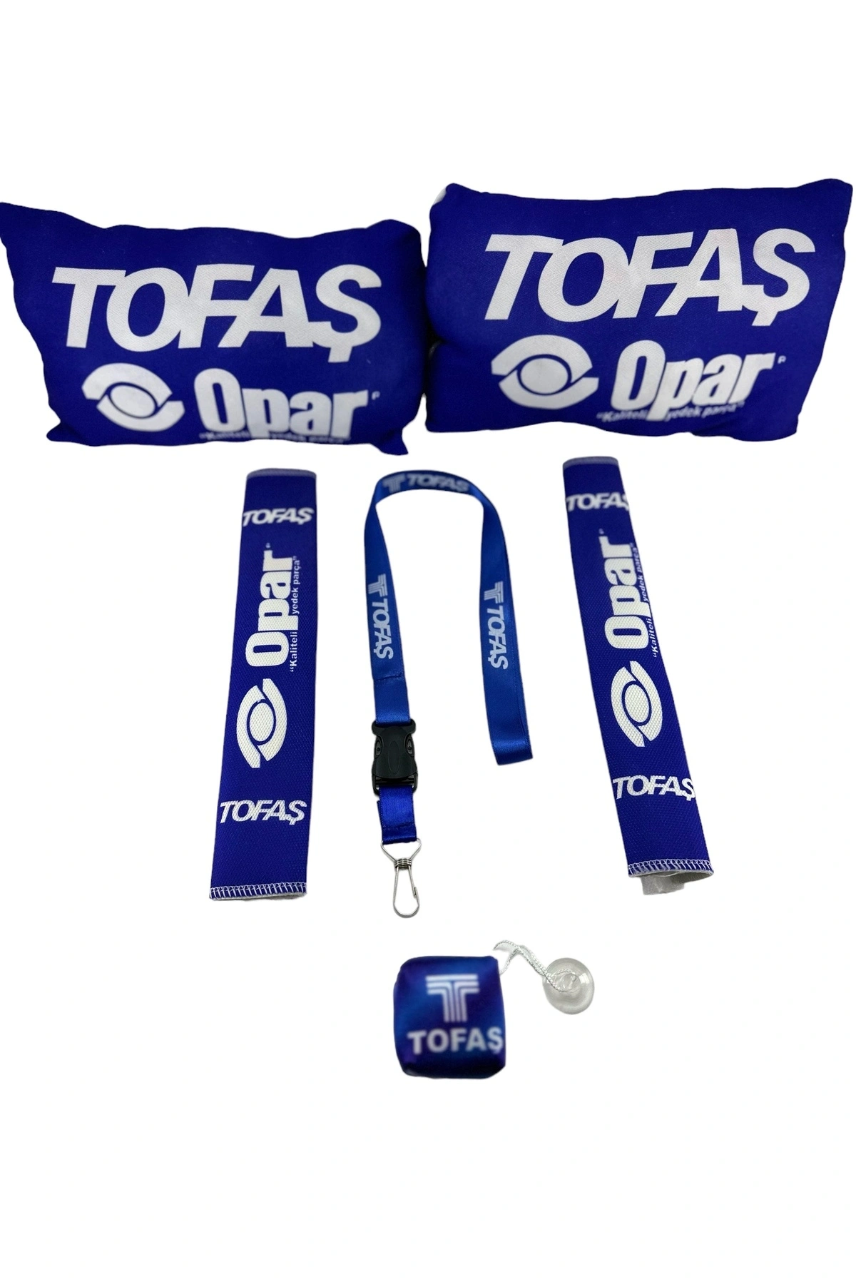 Tofaş Opar Oto Konfor Seti (boyun Yastığı, Kemer Pedi, Ayna Ipi, Cam Süsü 6 Parça)