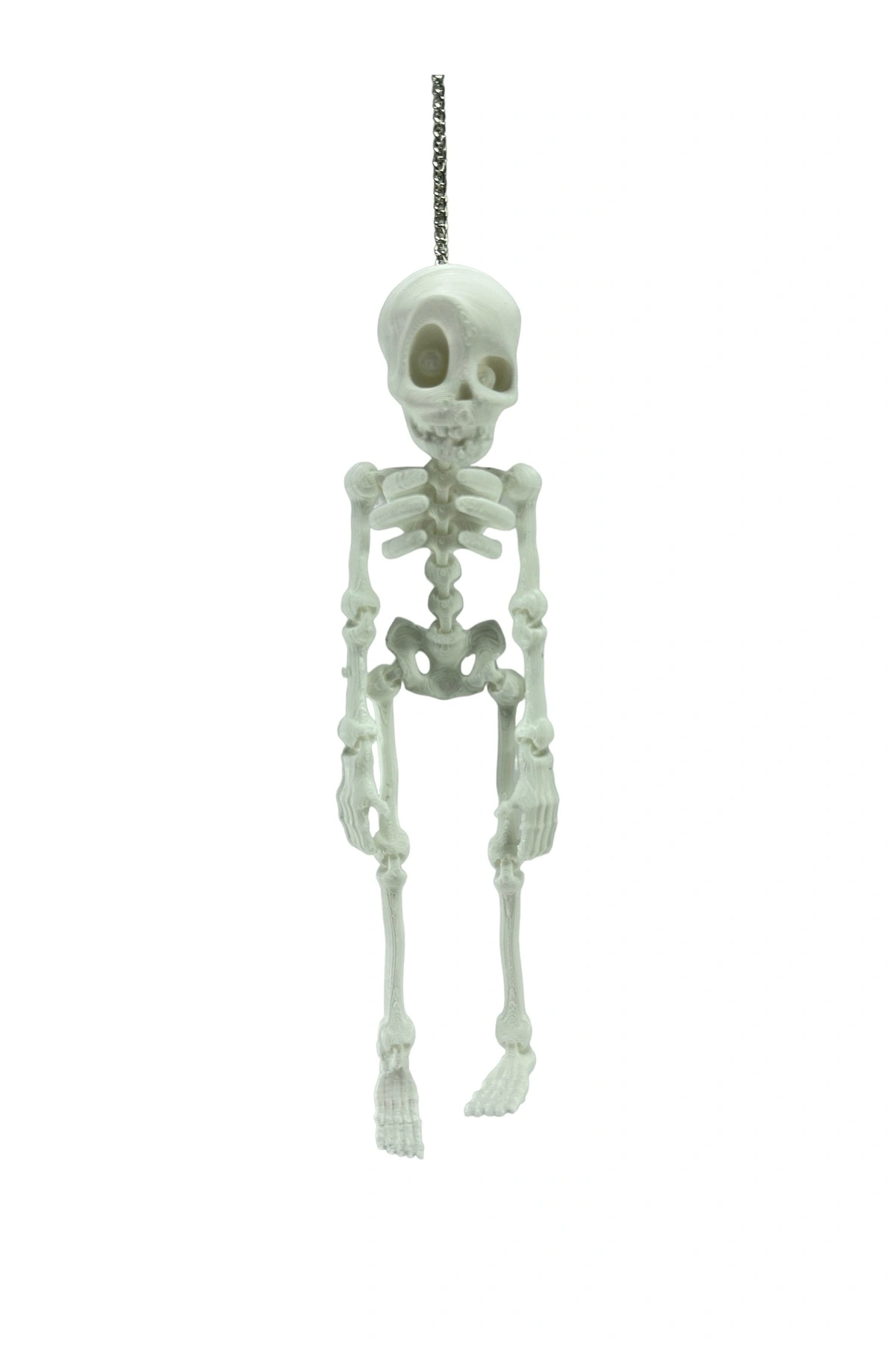 Beyaz İskelet Dikiz Ayna Süsü 18 Cm Büyük