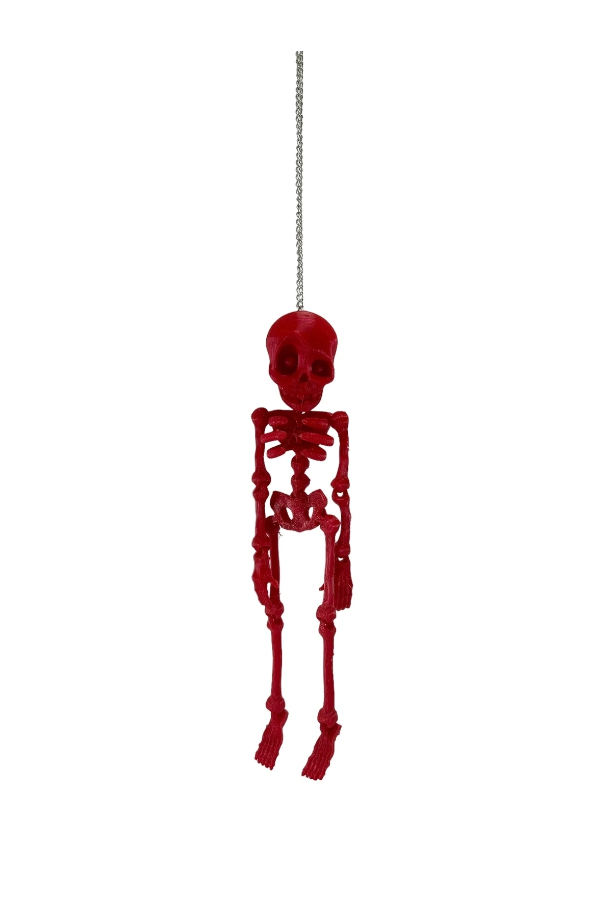 Kırmızı İskelet Dikiz Ayna Süsü 18 Cm Büyük