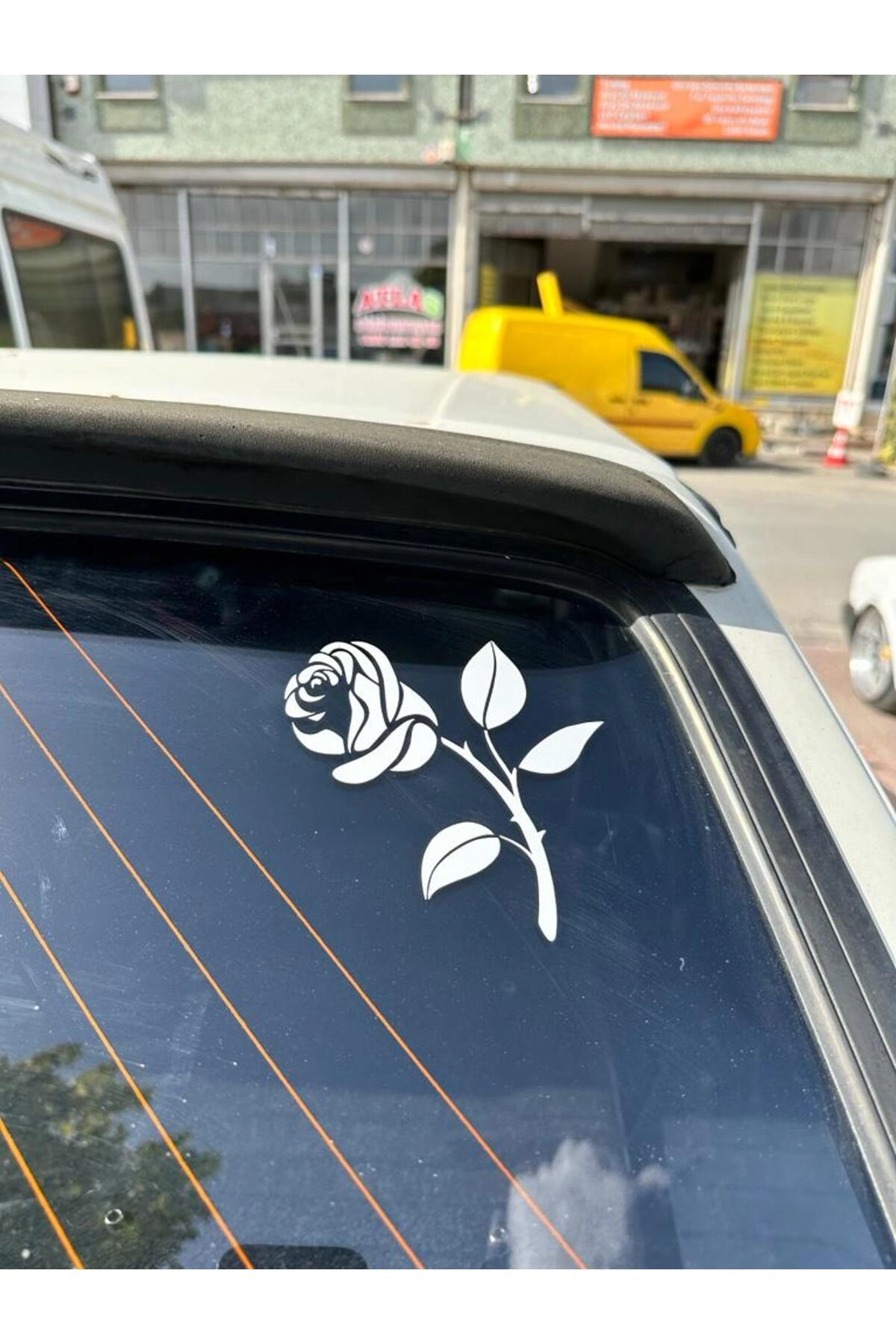 Etiket Gül Resmi Beyaz