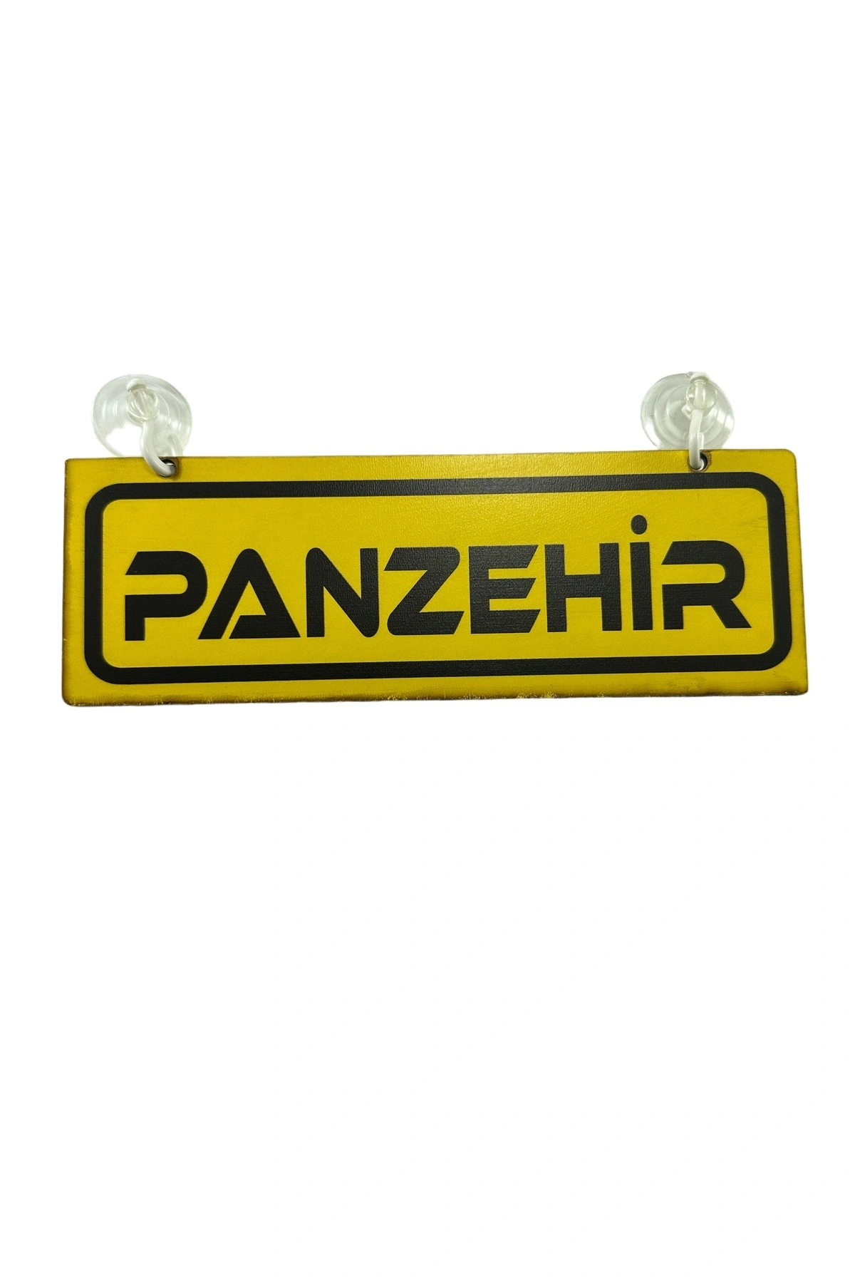 Cam Süsü Yazı ’PANZEHİR’ Mdf Vantuzlu