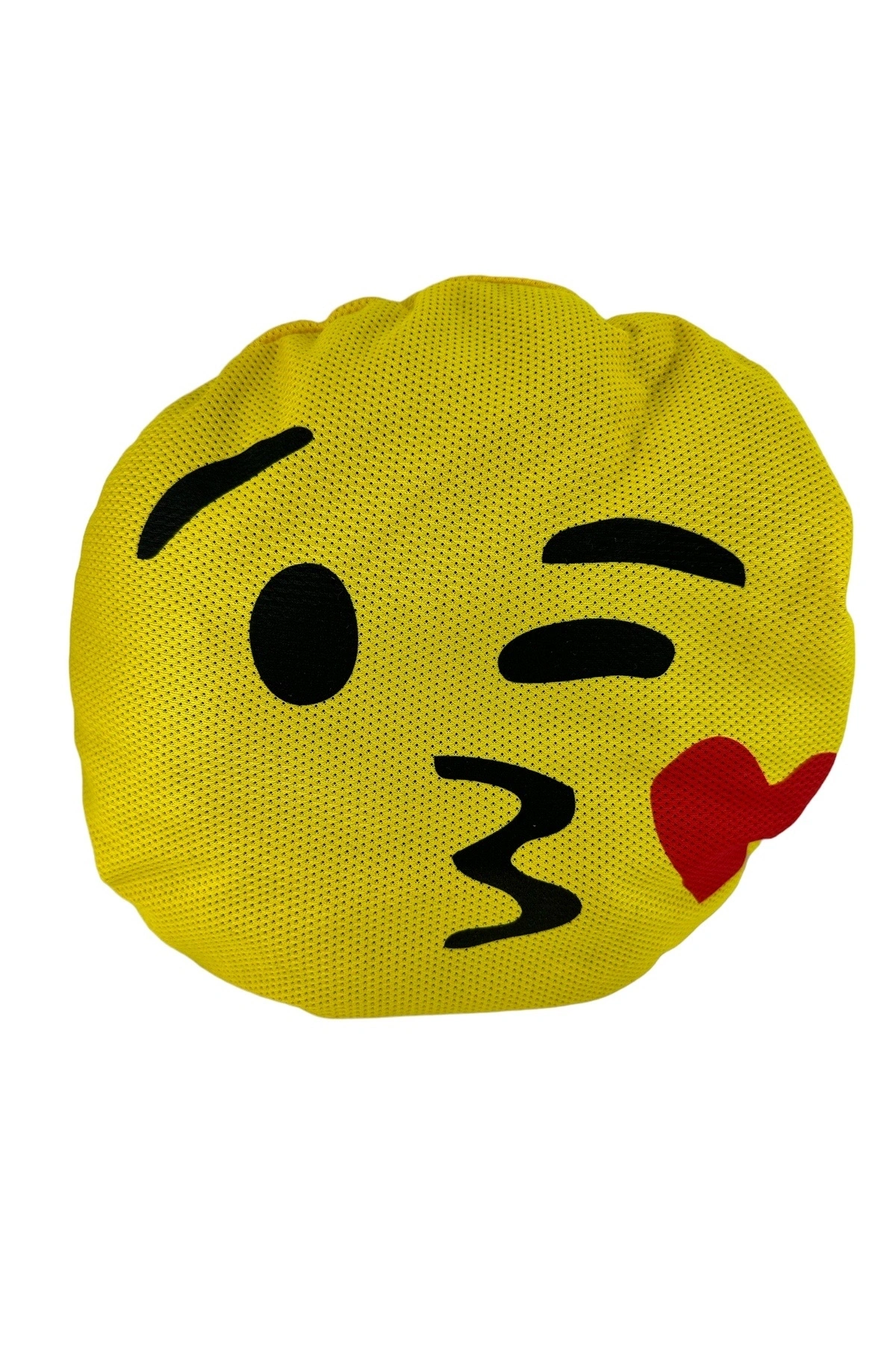 Emoji Oto Boyun Yastığı Kalp Dokuz Sarı