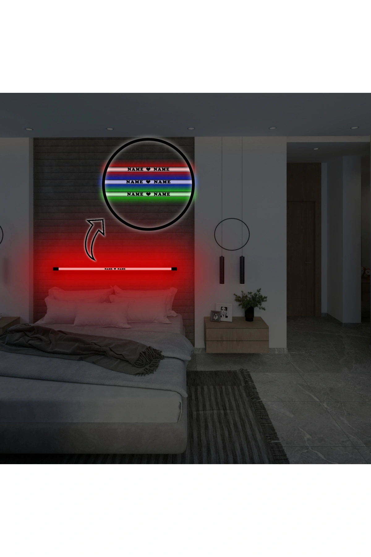 Lambader Led Oda Aydınlatma Ful Rgb Ful Renkler Kumandalı Orijinal