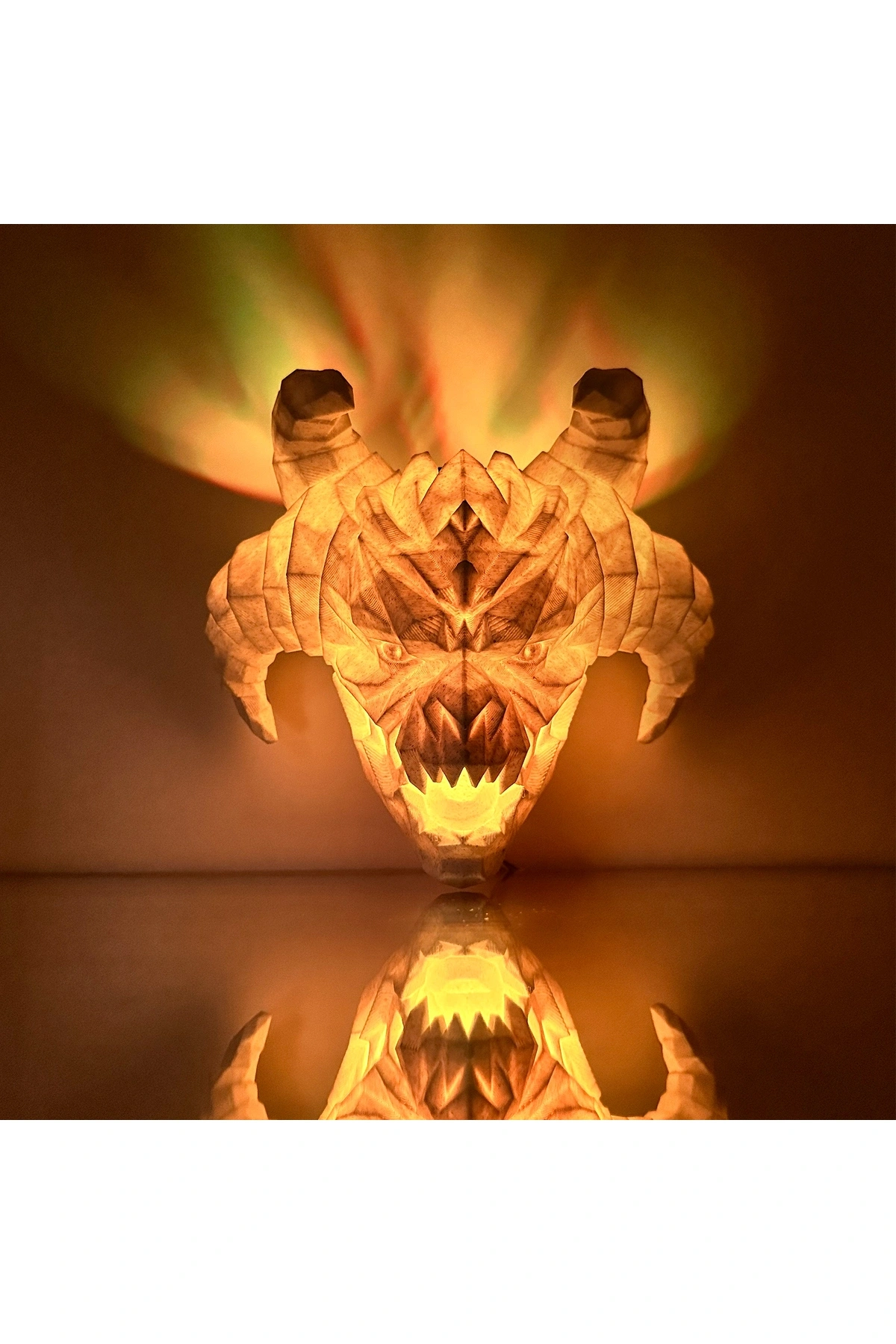Duvar Süsü Şeytan Devil Işıklı Rgb Ful Renkler Uzaktan Kumandalı Dekor