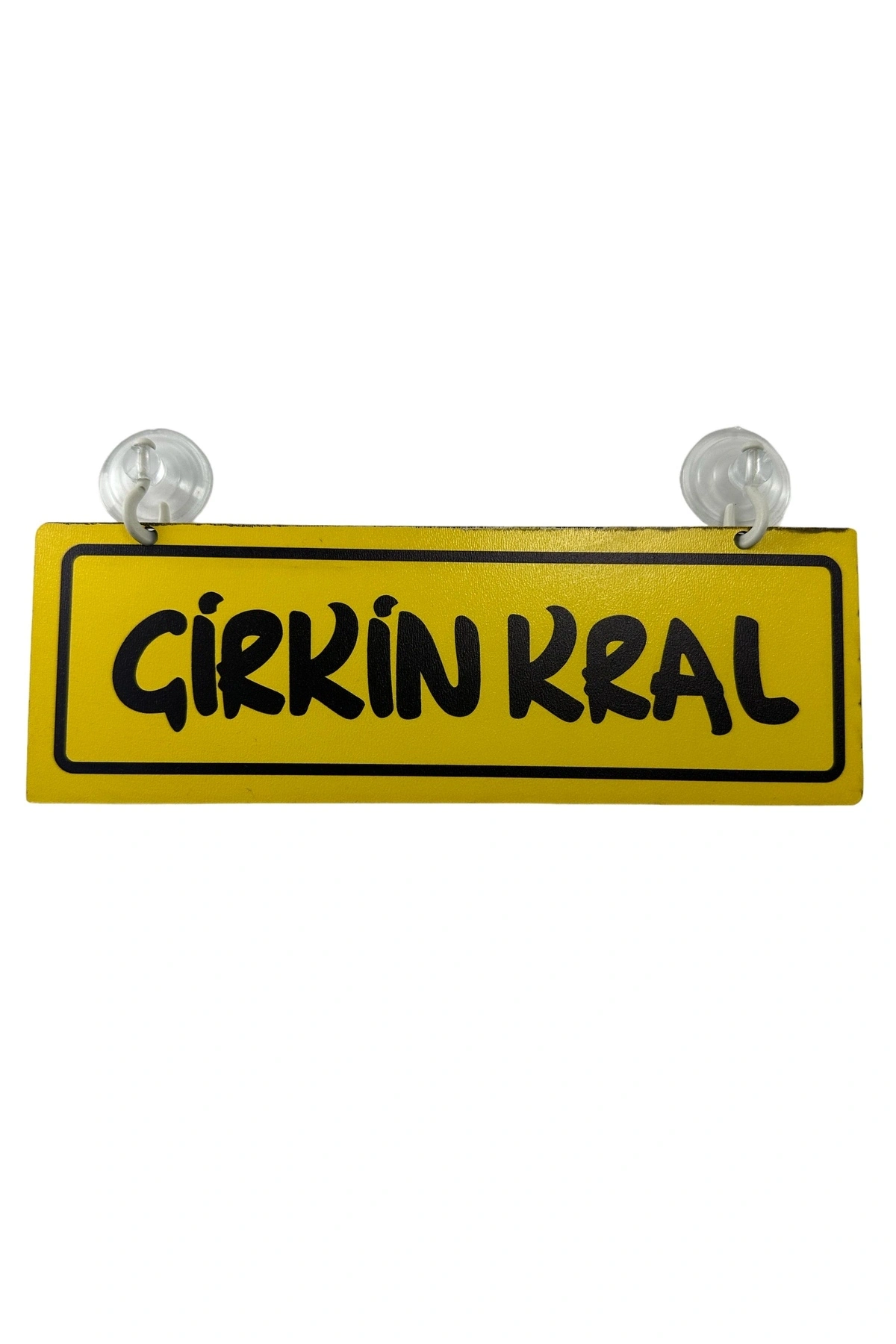 Cam Süsü Yazı ’ÇİRKİN KRAL’ Mdf Vantuzlu