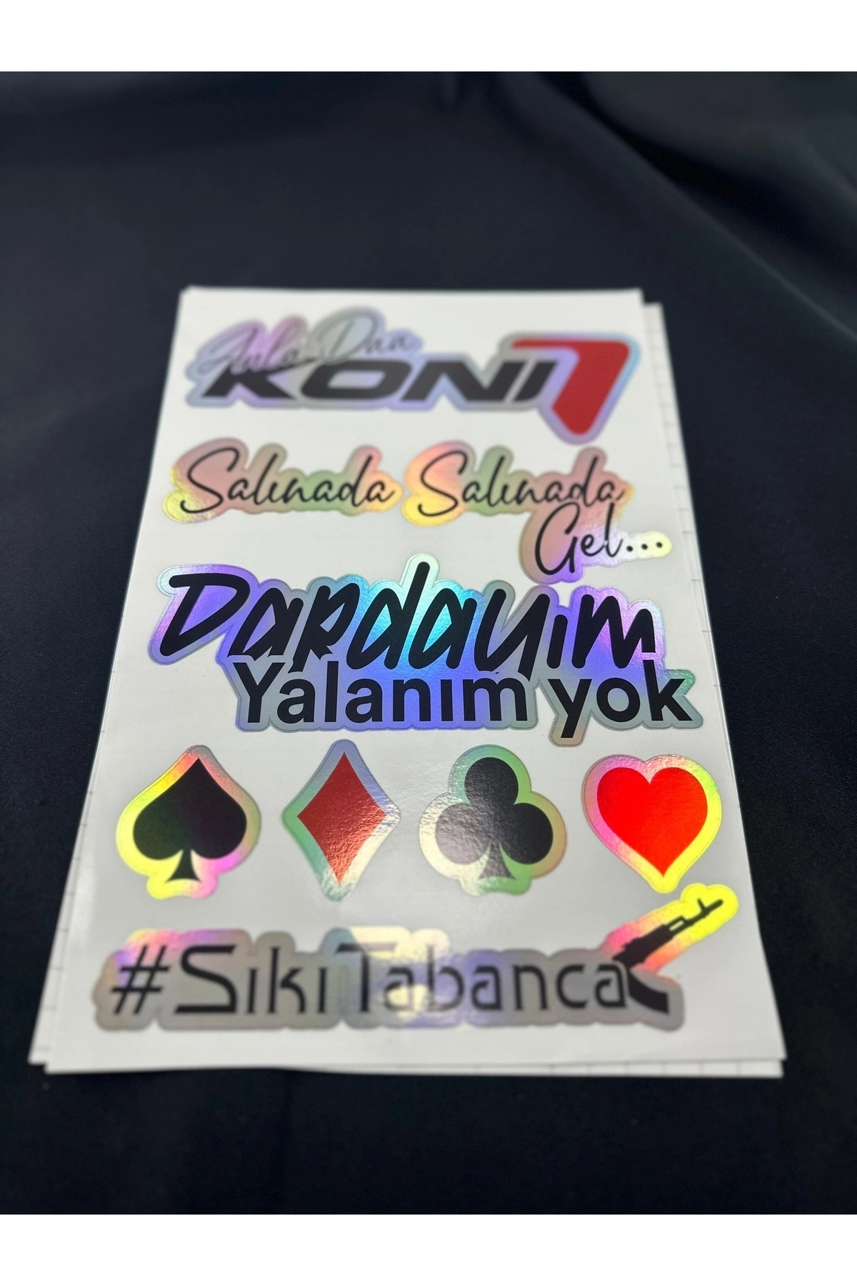 Hologram Arka Cam Sticker Etiket Model 008