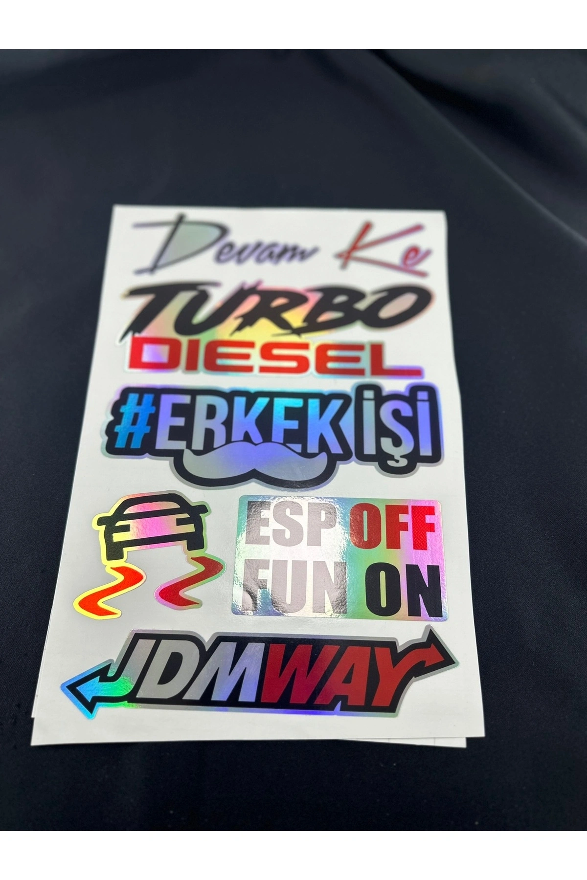 Hologram Arka Cam Sticker Etiket Model 014