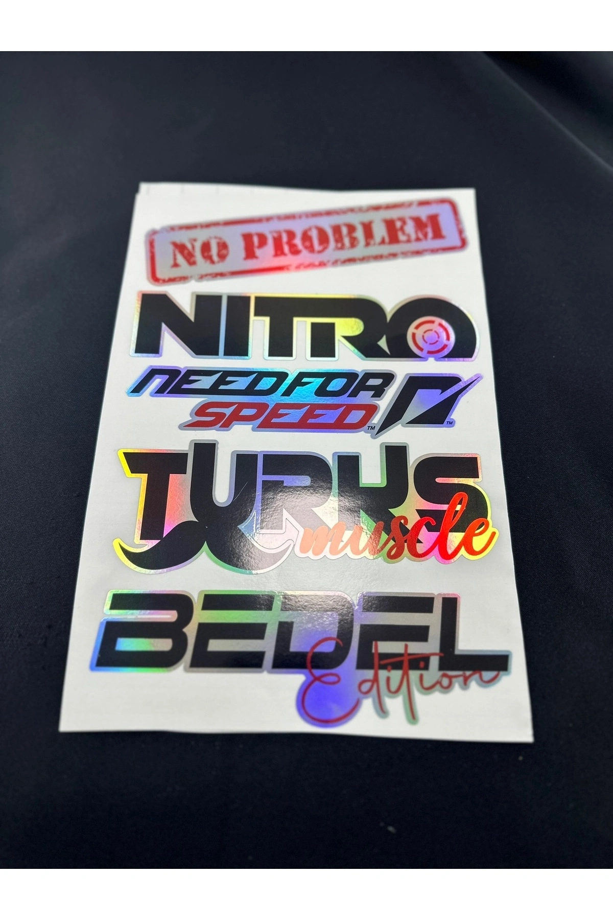 Hologram Arka Cam Sticker Etiket Model 011