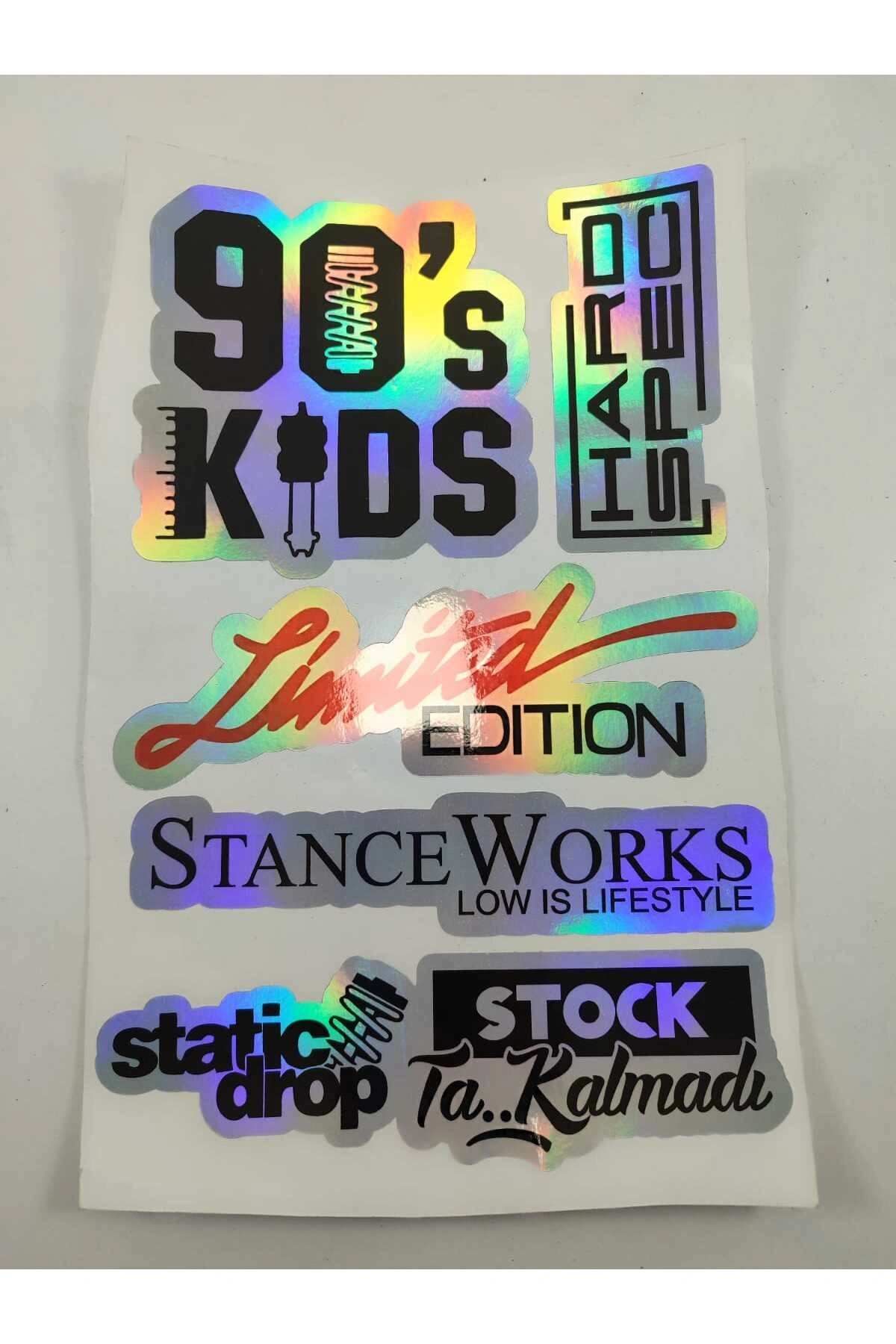 Hologram Arka Cam Sticker Etiket Model 015