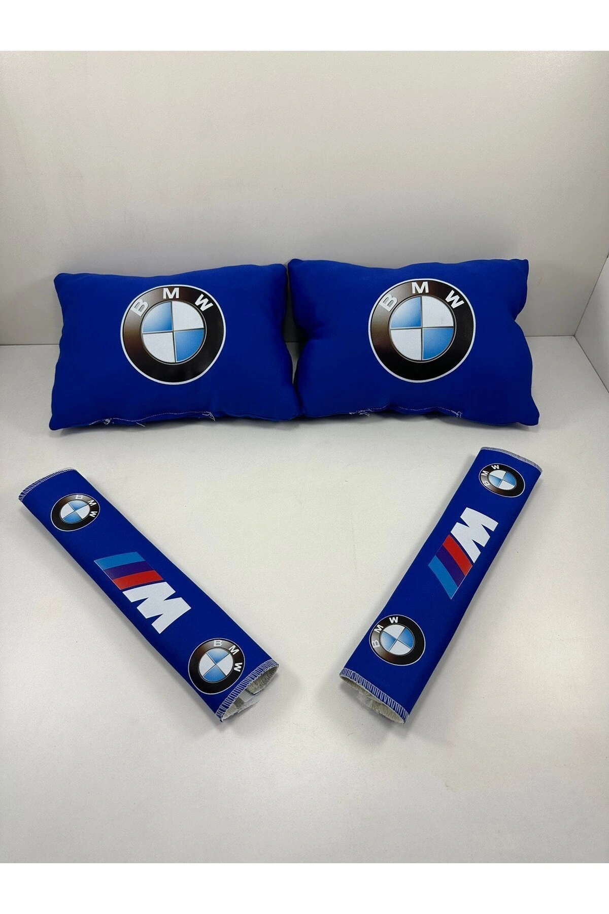 Bmw Boyun Yastığı Emniyet Kemer Pedi Mavi Bmw