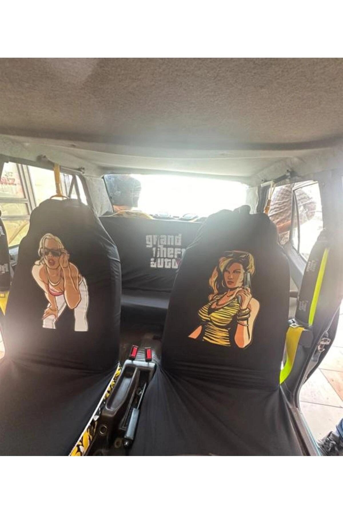 Gta Baskılı Oto Servis Kılıfı Siyah Grand Theft Auto