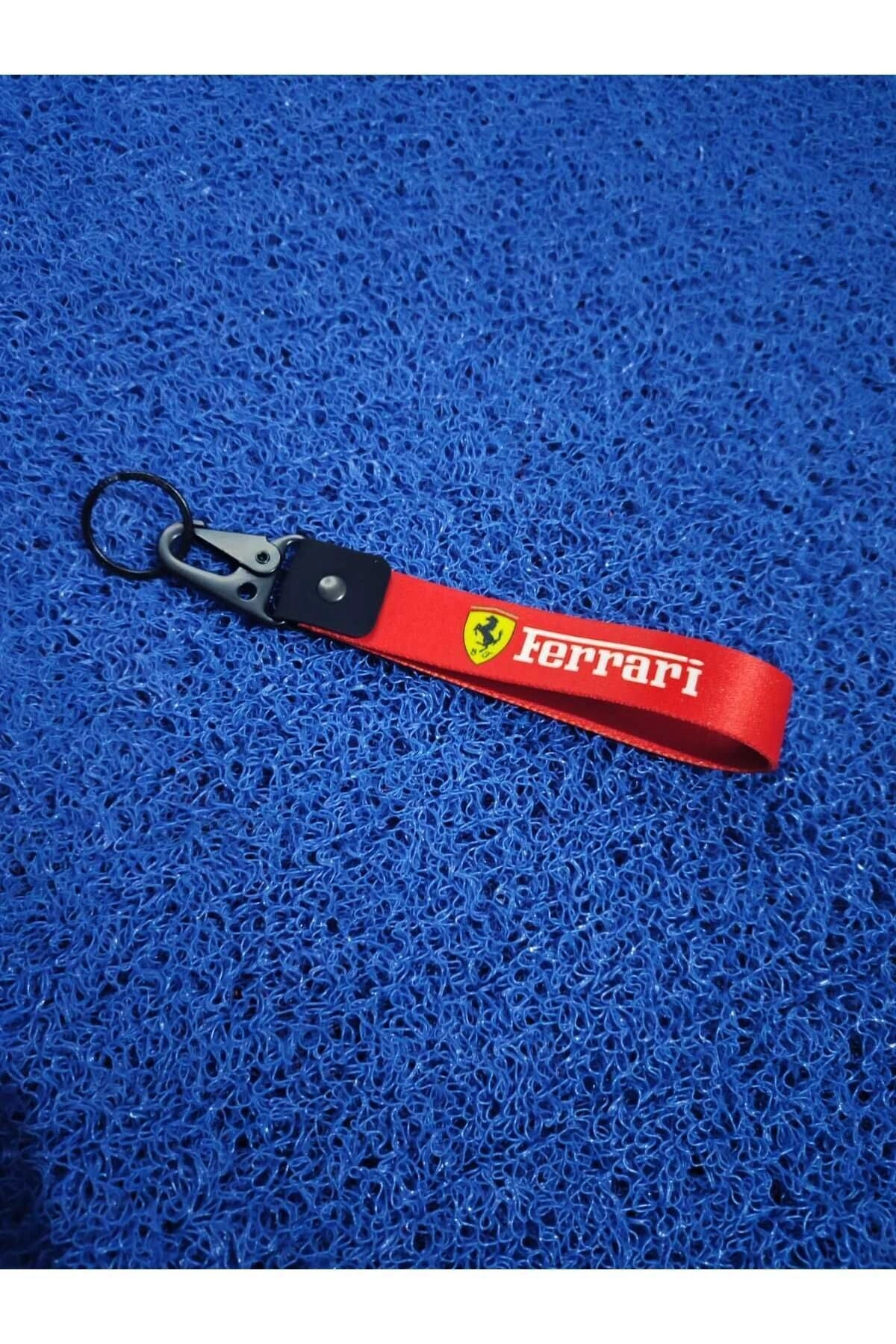 Ferrari Kırmızı Bez Oto-moto Anahtarlık Kaliteli Aksesuar 19cm Çift Taraflı Baskı