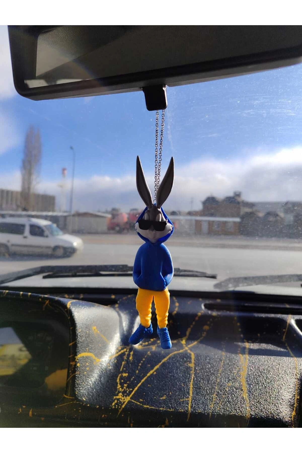 Bugs Bunny Dikiz Ayna Süsü Mavi