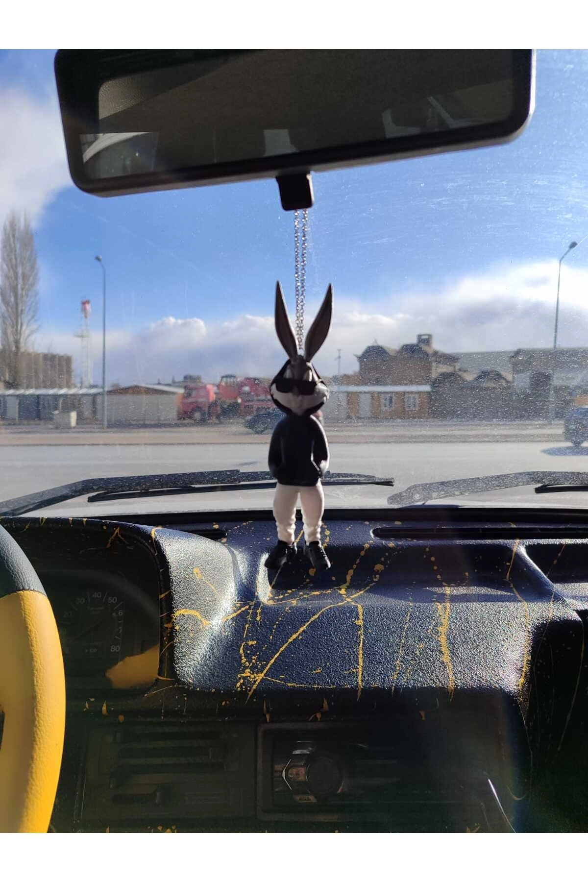 Bugs Bunny Dikiz Ayna Süsü Siyah