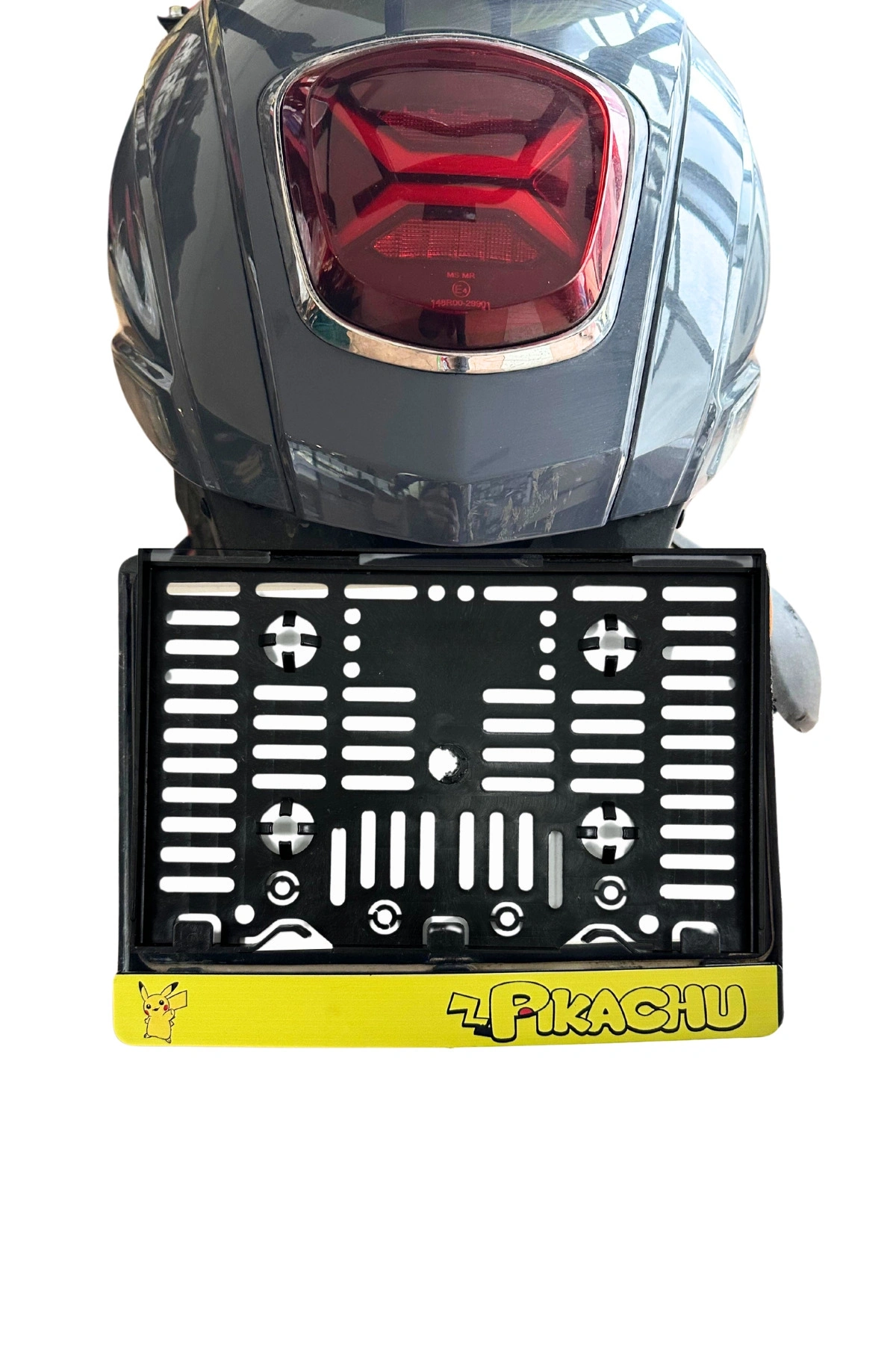 Motor Plakalık Pikachu Baskılı Motosiklet Plakalığı