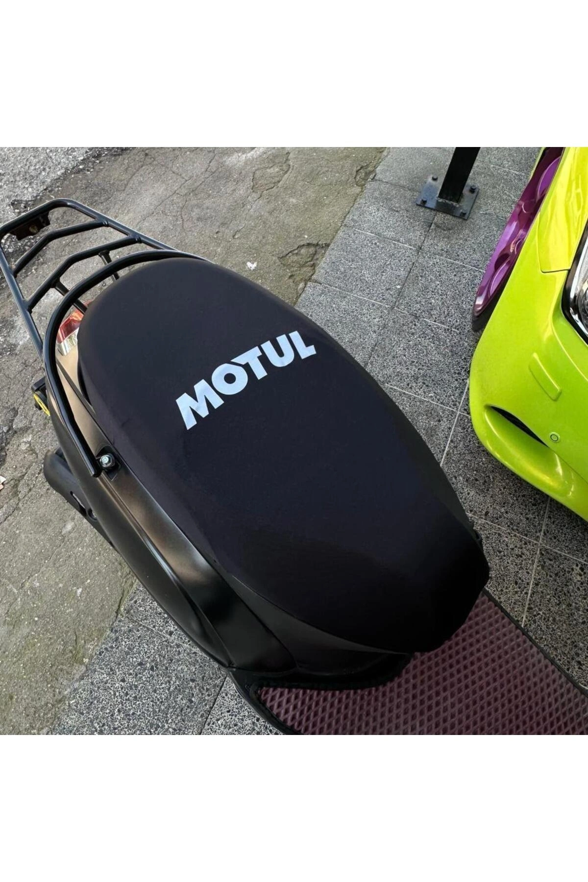 MOTUL SİYAH BEYAZ DESENLİ PENYE MOTOSİKLET KILIFI -MOTOR UYUMLU