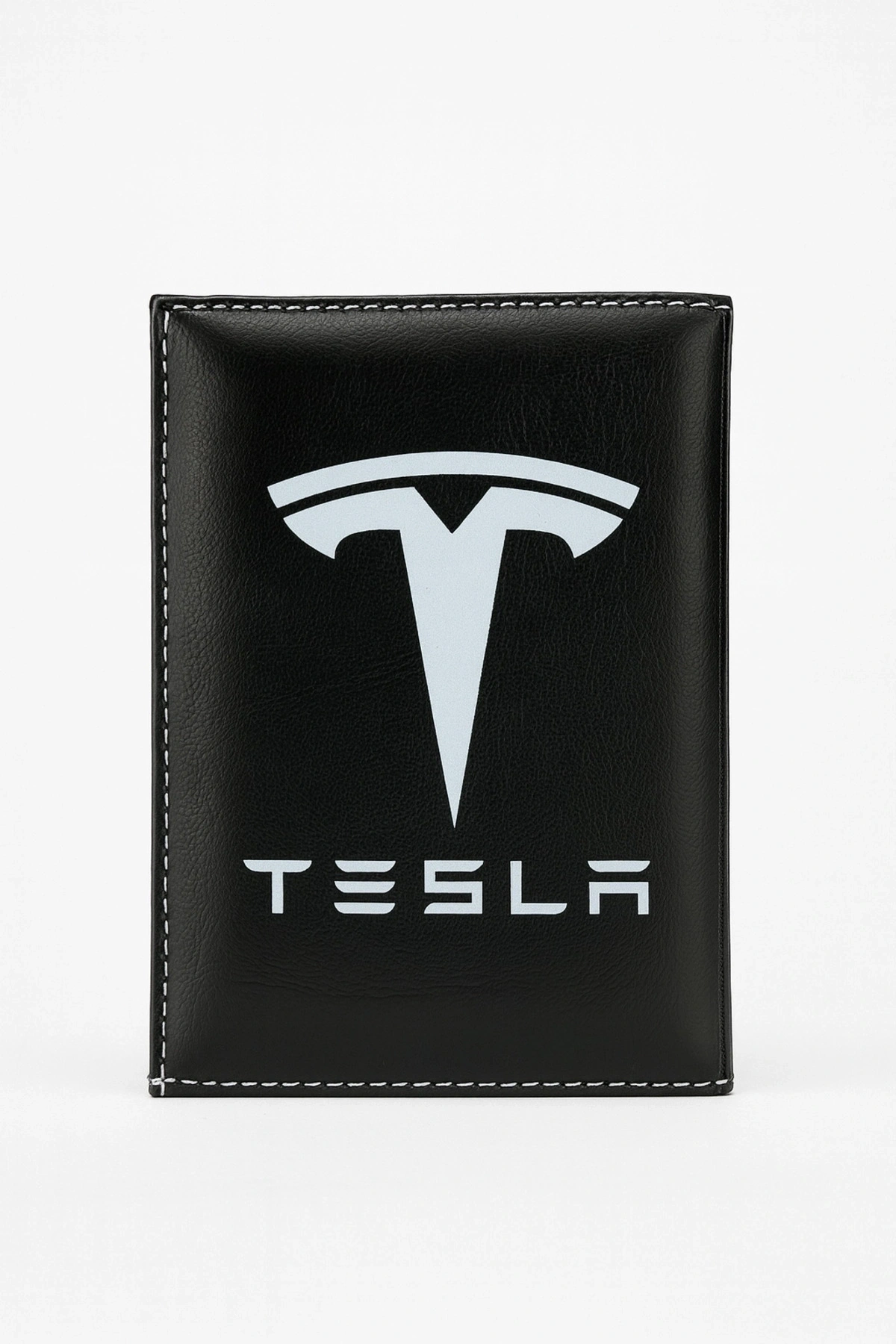 Tesla Logolu Uyumlu  Ruhsat Kabı – Şık Araç Evrak Kabı & Kimlik Kartlık