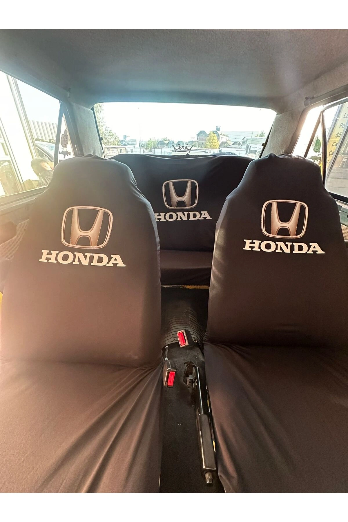 Honda Baskılı Oto Servis Kılıfı Siyah