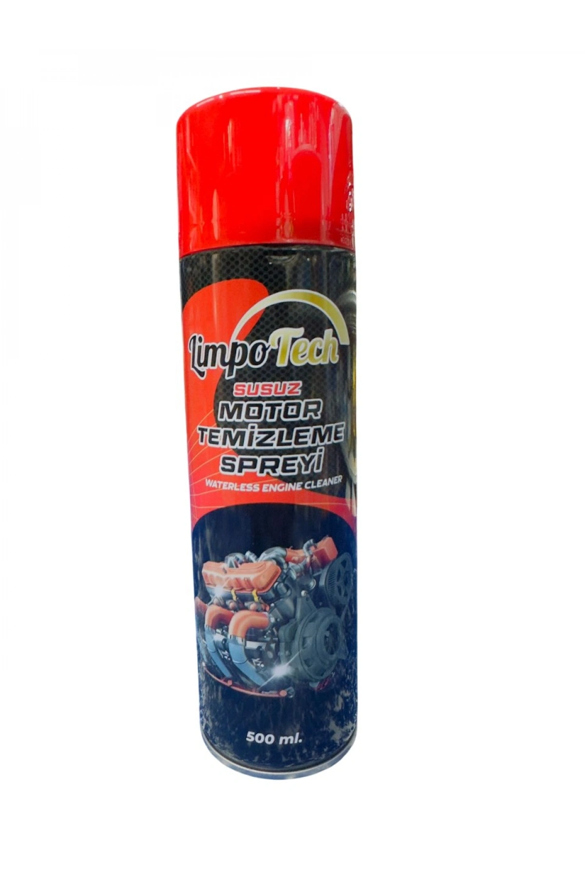 Limpo Tech Susuz Motor Temizleme Spreyi 500 ml – Su Gerektirmeyen Yağ & Kir Çözücü