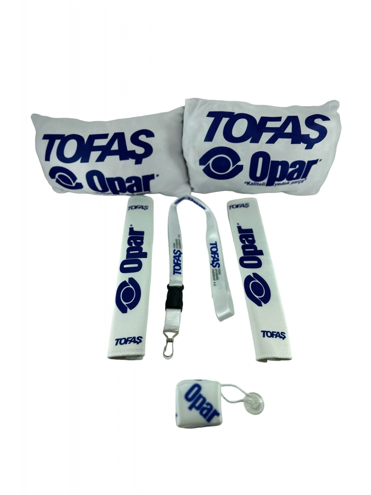 Tofaş Opar Oto Konfor Seti (boyun Yastığı, Kemer Pedi, Ayna Ipi, Cam Süsü 6 Parça)